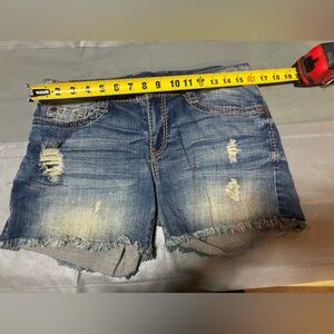 Jessica Simpson Women's Distressed Denim Shorts - Blue